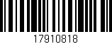 Código de barras (EAN, GTIN, SKU, ISBN): '17910818'