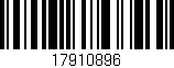 Código de barras (EAN, GTIN, SKU, ISBN): '17910896'