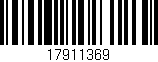 Código de barras (EAN, GTIN, SKU, ISBN): '17911369'