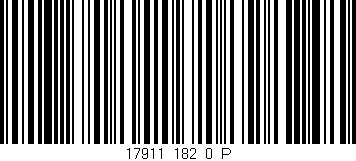 Código de barras (EAN, GTIN, SKU, ISBN): '17911_182_0_P'