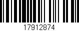 Código de barras (EAN, GTIN, SKU, ISBN): '17912874'