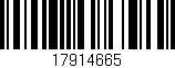 Código de barras (EAN, GTIN, SKU, ISBN): '17914665'