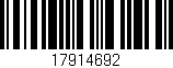 Código de barras (EAN, GTIN, SKU, ISBN): '17914692'