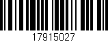 Código de barras (EAN, GTIN, SKU, ISBN): '17915027'