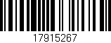 Código de barras (EAN, GTIN, SKU, ISBN): '17915267'