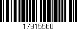Código de barras (EAN, GTIN, SKU, ISBN): '17915560'