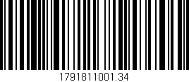 Código de barras (EAN, GTIN, SKU, ISBN): '1791811001.34'