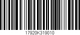 Código de barras (EAN, GTIN, SKU, ISBN): '17920K319010'