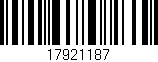 Código de barras (EAN, GTIN, SKU, ISBN): '17921187'