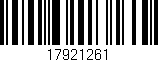 Código de barras (EAN, GTIN, SKU, ISBN): '17921261'