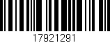 Código de barras (EAN, GTIN, SKU, ISBN): '17921291'