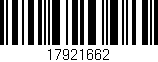 Código de barras (EAN, GTIN, SKU, ISBN): '17921662'
