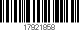 Código de barras (EAN, GTIN, SKU, ISBN): '17921858'