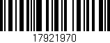 Código de barras (EAN, GTIN, SKU, ISBN): '17921970'