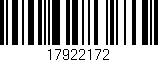 Código de barras (EAN, GTIN, SKU, ISBN): '17922172'