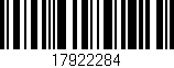 Código de barras (EAN, GTIN, SKU, ISBN): '17922284'