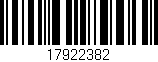 Código de barras (EAN, GTIN, SKU, ISBN): '17922382'