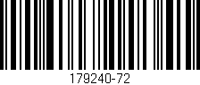 Código de barras (EAN, GTIN, SKU, ISBN): '179240-72'