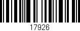 Código de barras (EAN, GTIN, SKU, ISBN): '17926'