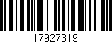 Código de barras (EAN, GTIN, SKU, ISBN): '17927319'