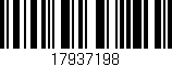 Código de barras (EAN, GTIN, SKU, ISBN): '17937198'