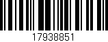 Código de barras (EAN, GTIN, SKU, ISBN): '17938851'