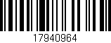 Código de barras (EAN, GTIN, SKU, ISBN): '17940964'