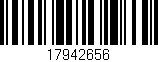 Código de barras (EAN, GTIN, SKU, ISBN): '17942656'