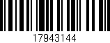 Código de barras (EAN, GTIN, SKU, ISBN): '17943144'