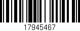 Código de barras (EAN, GTIN, SKU, ISBN): '17945467'