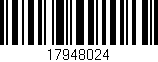 Código de barras (EAN, GTIN, SKU, ISBN): '17948024'