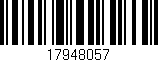 Código de barras (EAN, GTIN, SKU, ISBN): '17948057'