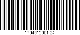 Código de barras (EAN, GTIN, SKU, ISBN): '1794812001.34'