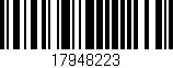 Código de barras (EAN, GTIN, SKU, ISBN): '17948223'