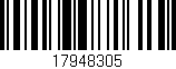 Código de barras (EAN, GTIN, SKU, ISBN): '17948305'