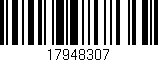 Código de barras (EAN, GTIN, SKU, ISBN): '17948307'