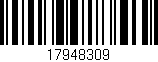 Código de barras (EAN, GTIN, SKU, ISBN): '17948309'