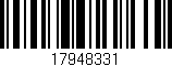Código de barras (EAN, GTIN, SKU, ISBN): '17948331'