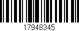 Código de barras (EAN, GTIN, SKU, ISBN): '17948345'