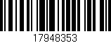 Código de barras (EAN, GTIN, SKU, ISBN): '17948353'