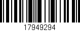 Código de barras (EAN, GTIN, SKU, ISBN): '17949294'