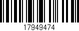 Código de barras (EAN, GTIN, SKU, ISBN): '17949474'