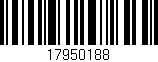 Código de barras (EAN, GTIN, SKU, ISBN): '17950188'