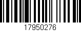 Código de barras (EAN, GTIN, SKU, ISBN): '17950276'