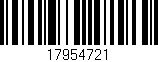 Código de barras (EAN, GTIN, SKU, ISBN): '17954721'