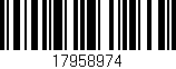 Código de barras (EAN, GTIN, SKU, ISBN): '17958974'