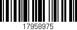 Código de barras (EAN, GTIN, SKU, ISBN): '17958975'