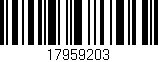 Código de barras (EAN, GTIN, SKU, ISBN): '17959203'