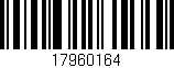 Código de barras (EAN, GTIN, SKU, ISBN): '17960164'