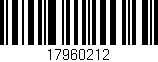 Código de barras (EAN, GTIN, SKU, ISBN): '17960212'
